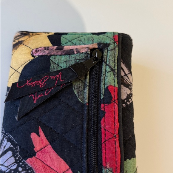 Vera Bradley Quilted Floral Wallet - Black, Yellow, Red, Green - Picture 14 of 15
